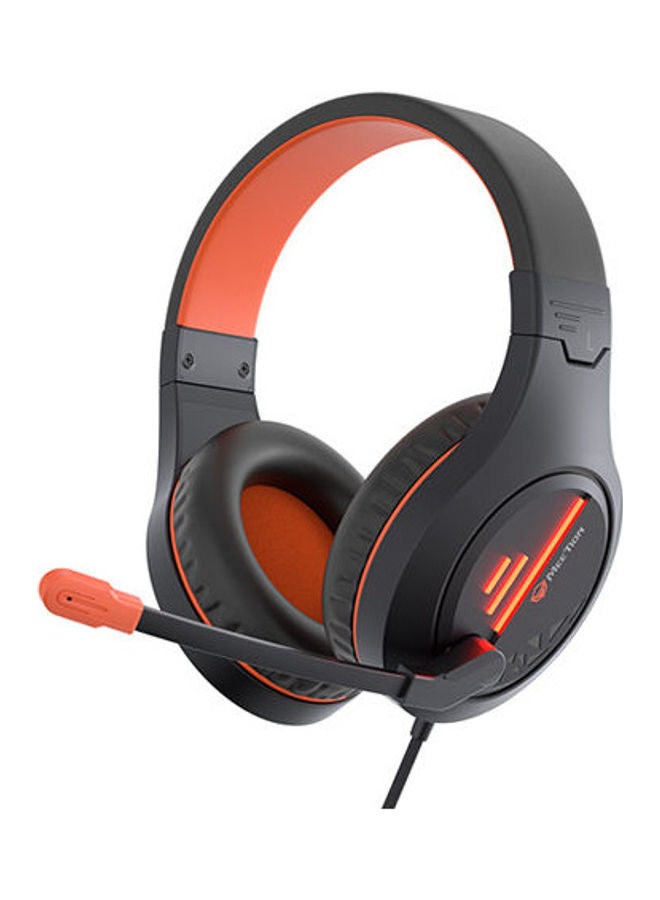 Meetion Stereo Gaming Headset With Mic Black Orange Lightweight Backlit - Image 1