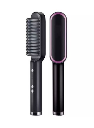 Ceramic Hair Straightener Brush With Tempreature Control Black 33cm - v1628070426/N49722120A_1
