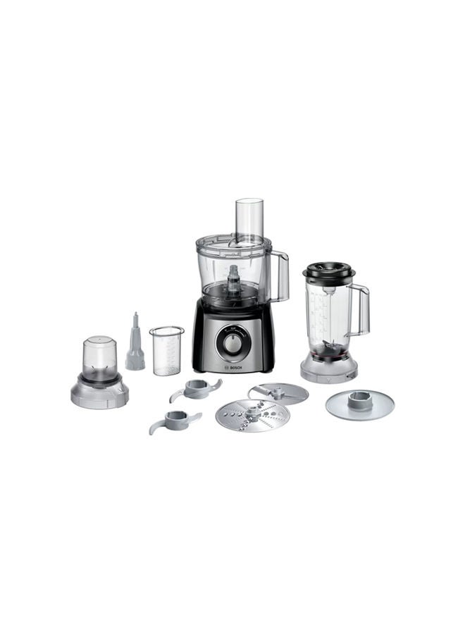 Food processor, MultiTalent 3 Plus, Black, Brushed Stainless Steel 2.3 L 900 W MCM3PM386 Black - v1628071735/N49661338A_1