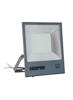 GEEPAS Geepas GESL55088 LED Flood Light | 100 W | 8000 lm Lumens | Portable Design with Water Proof Body | 8000 Lumens & 6500K | Ideal Home, Office, Warehouse Etc Grey/Silver  - Image 2
