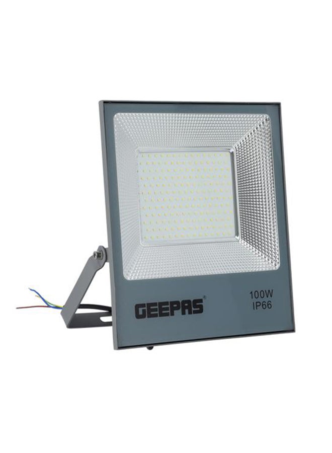GEEPAS Geepas GESL55088 LED Flood Light | 100 W | 8000 lm Lumens | Portable Design with Water Proof Body | 8000 Lumens & 6500K | Ideal Home, Office, Warehouse Etc Grey/Silver  - Image 2