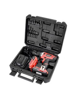 GEEPAS Percussion Drill GPD1820C Geepas, 58NM Torque Setting, 4000mAh Battery, High And Low Speed Setting, Ergonomic Design, Bright LED Light For Optimum Illumination Of Dark Work Areas Red/Black/Silver  - Image 2