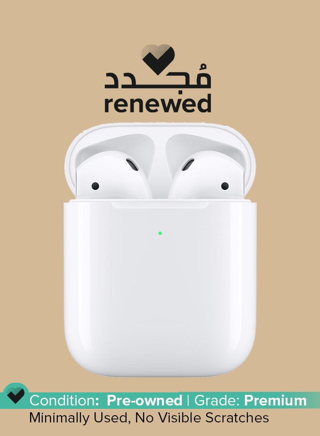 Apple Renewed - AirPods With Wireless Charging Case White  - Image 1
