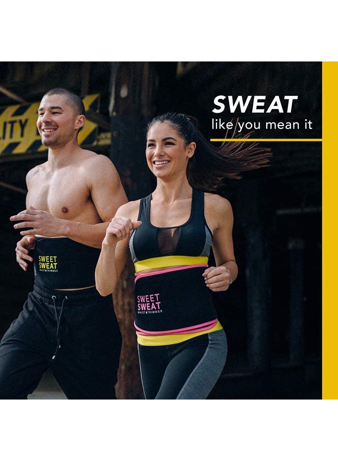 Sweet Sweat - Sweet Sweat Waist Trimmer for Women and Men Black /yellow Medium Medium - Image 1