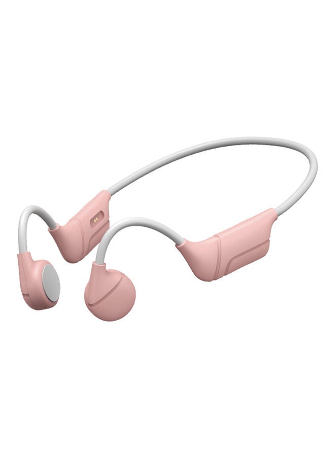 V12 Bone Conduction Wireless BT 5.0 Headphones with Mic Pink/White - v1628076328/N49758631A_1