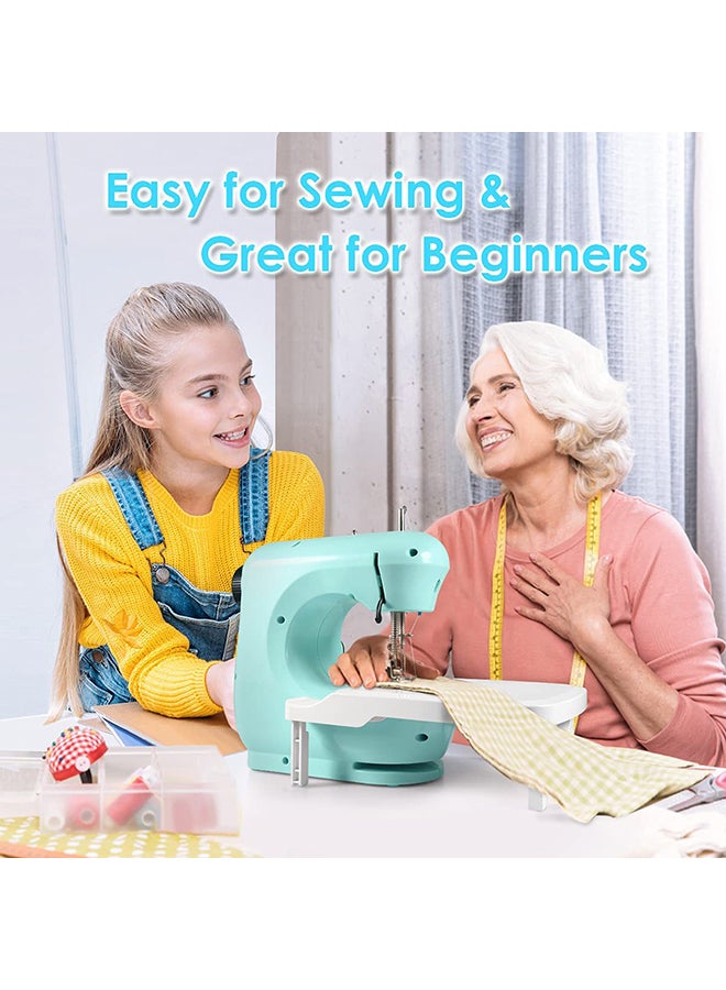 Household Mini Electric Sewing Machine Blue - Image 3