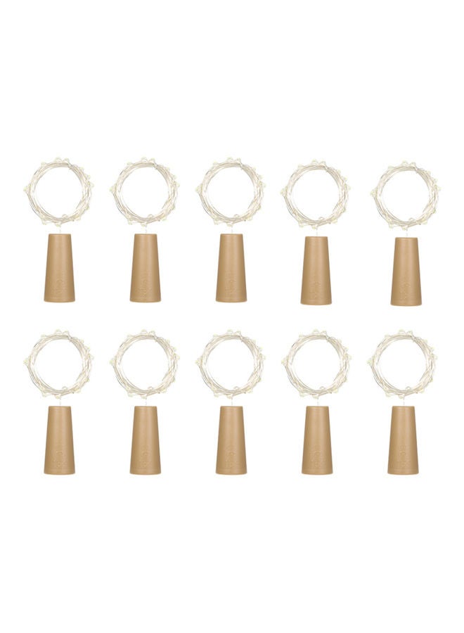 Generic 10-Pack Twistable Bendable Foldable Bottle Stopper Atmosphere Lamp Brown - Image 2