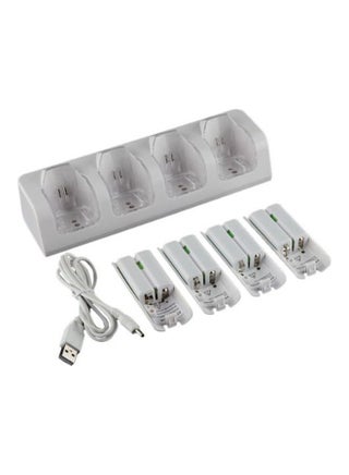 4-Piece Rechargeable Cell and Charge Dock Stand White - v1628077078/N49758934A_1