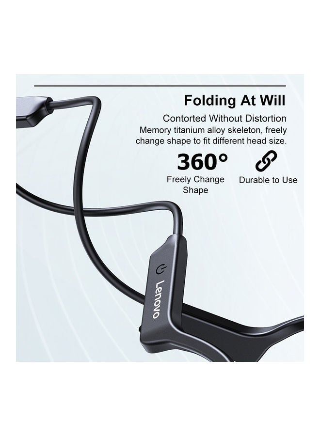 X4 Bone Conduction Bluetooth Headphone Black