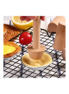 Liying Double Sided Wooden Pastry Tamper Mould Brown 14.5cm  - Image 3