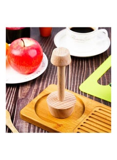 Liying Double Sided Wooden Pastry Tamper Mould Brown 14.5cm  - Image 4