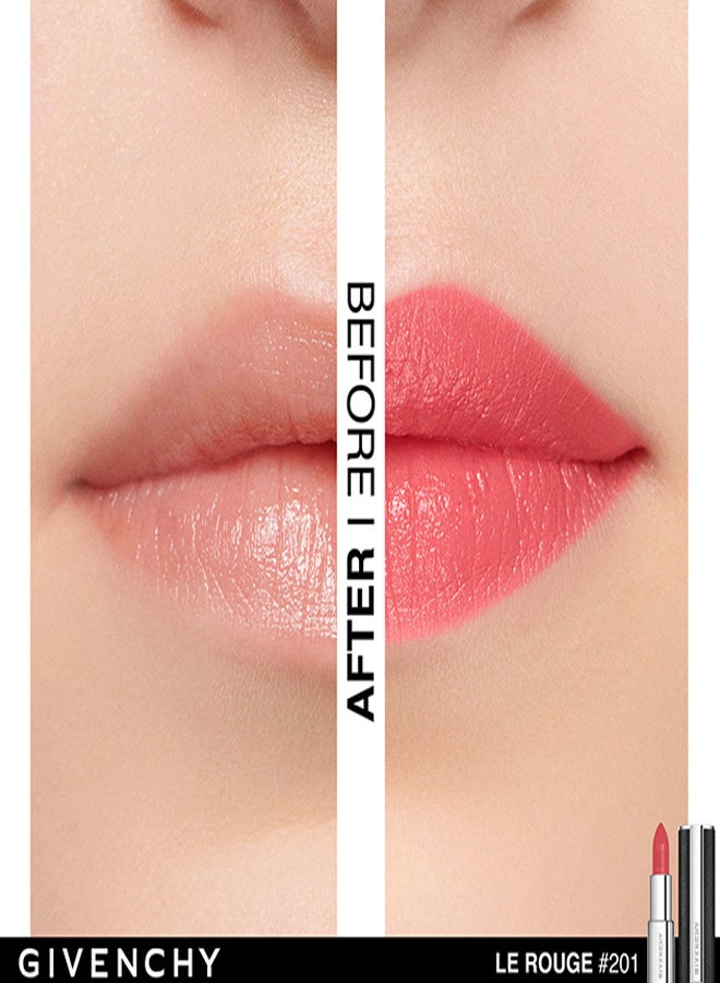 GIVENCHY - Le Rouge Glossy Lipstick 201 Rose Taffetas - Image 1