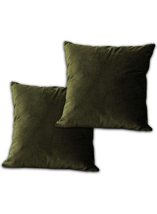PENHALIGON'S 2-Piece Velvet Decorative Cushion Green  - Image 1