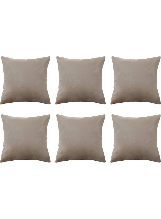 PENHALIGON'S 6-Piece Velvet Decorative Filled Cushion Beige 30x30cm  - Image 1