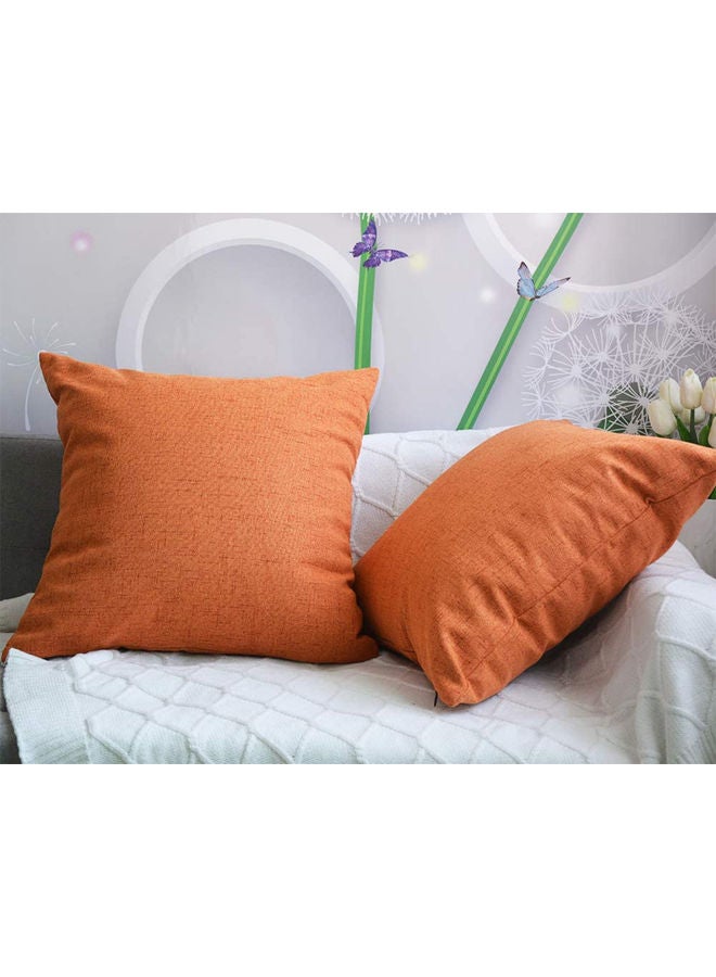 PENHALIGON'S 2-Piece Velvet Decorative Cushion Orange - Image 3