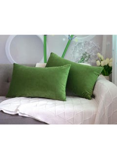 PENHALIGON'S 2-Piece Simple Velvet Decorative Pillow Green  - Image 3