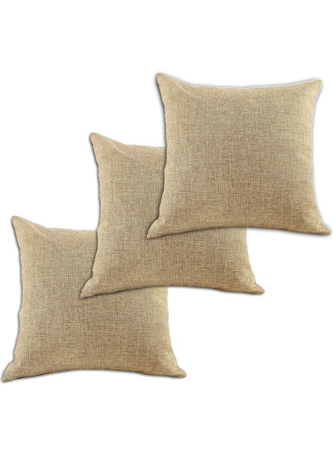 PENHALIGON'S 3-Piece Velvet Decorative Filled Cushion Beige  - Image 1