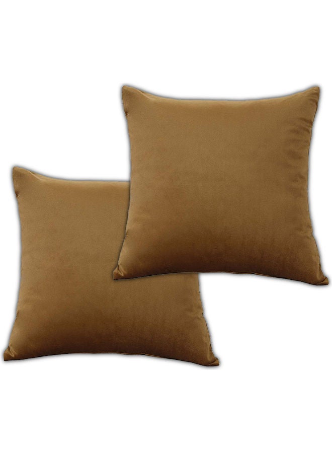 PENHALIGON'S 2-Piece Velvet Decorative Cushion Brown  - Image 1