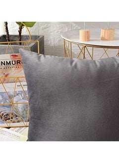 PENHALIGON'S 4-Piece Simple Velvet Decorative Cushion Grey  - Image 5