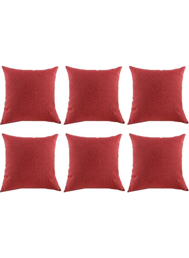 PENHALIGON'S 6-Piece Velvet Decorative Filled Cushion Red 