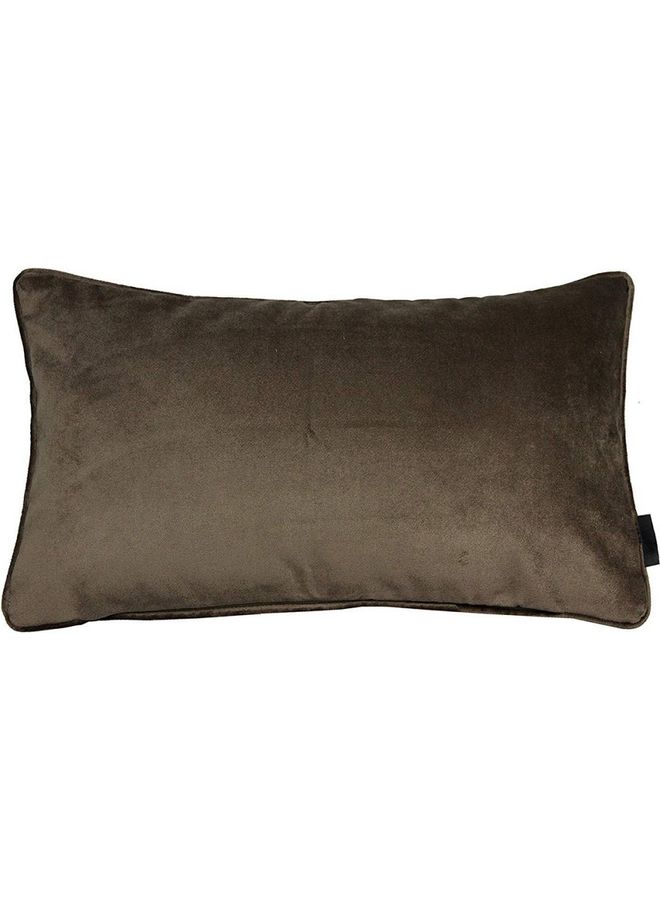 Velvet Decorative Filled Cushion Brown