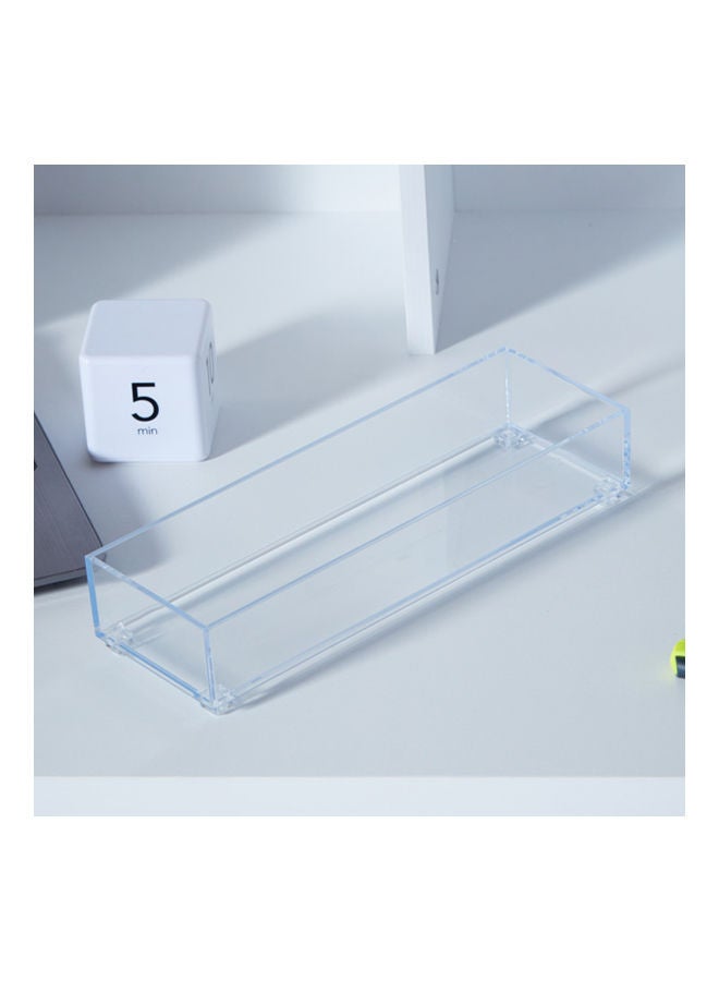 هوم سنتر منظم للمكتب شفاف 5.6X28X9.5سم - Image 1