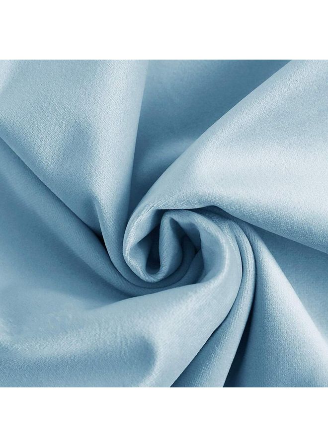 PENHALIGON'S 2-Piece Simple Velvet Decorative Pillow Blue  - Image 2