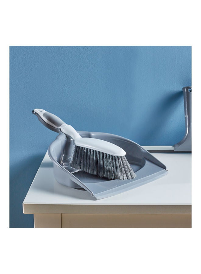 Home Center Agila Sweeper Brush And Shovel Set Grey 11.5X35X22cm - Image 1