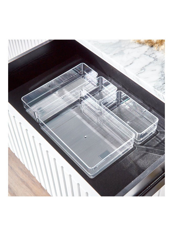 Home Center Fancy 4-Piece Drawer Set Clear 22.8X5.2X30.4cm - Image 1