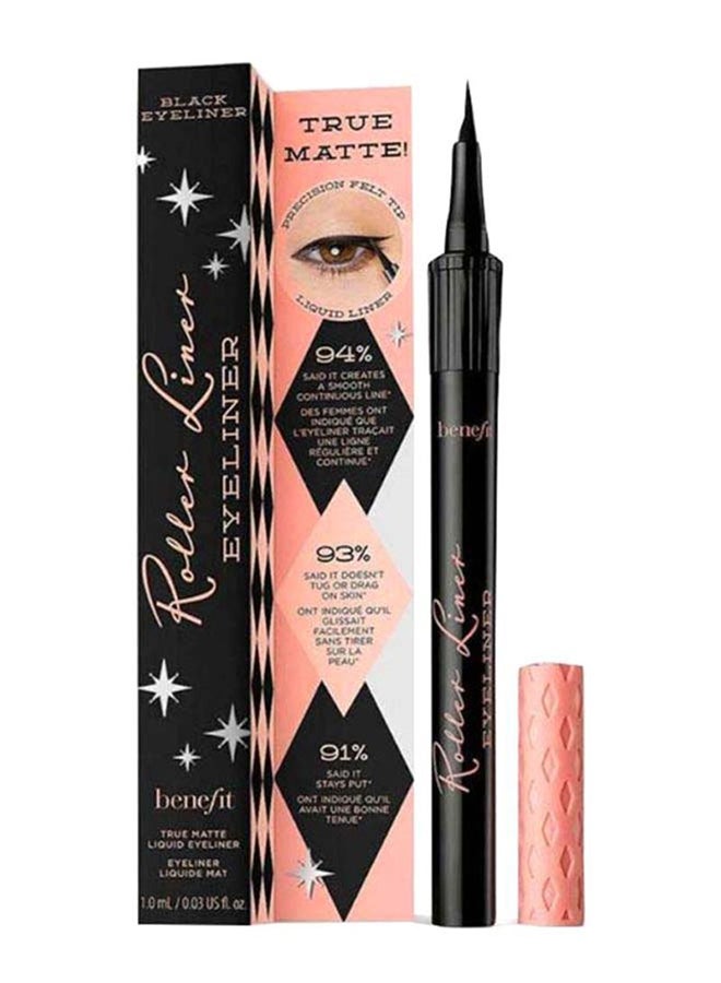 بنفت قلم تحديد عيون سائل مزود ببكرة أسود - Image 3