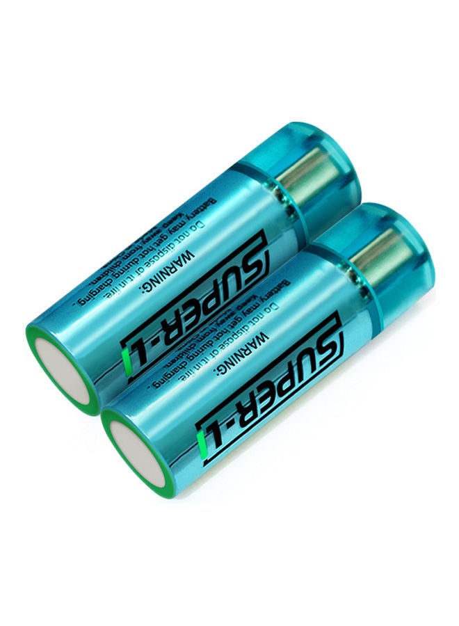 Generic - 2 Piece USB Rechargeable Battery Set Blue - Image 1