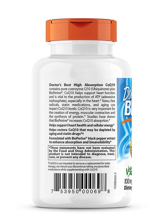 Doctor's BEST High Absorption CoQ10 with BioPerine 120 Softgels - Image 3