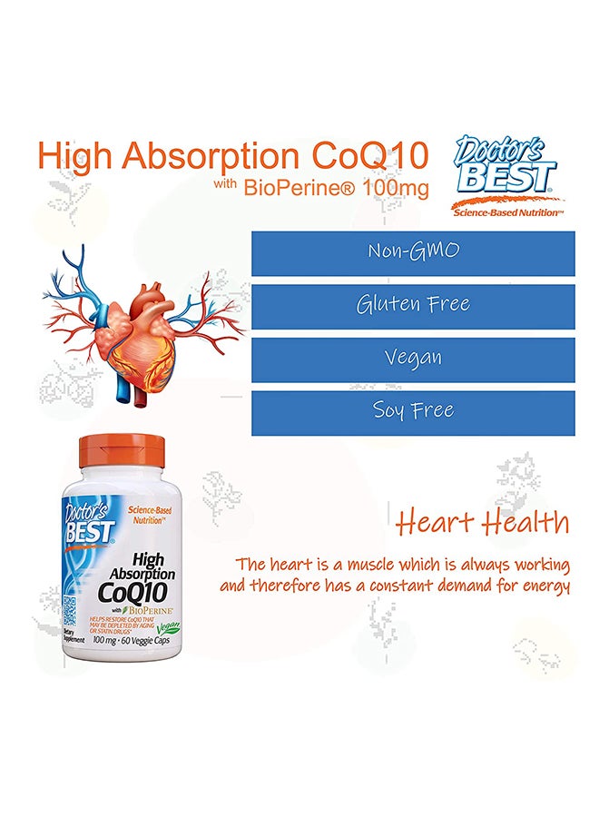 Doctor's BEST High Absorption CoQ10 with BioPerine 120 Softgels - Image 4