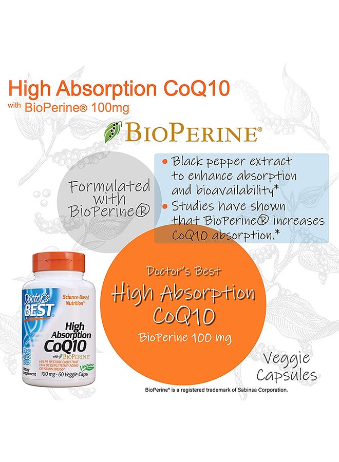 Doctor's BEST High Absorption CoQ10 with BioPerine 120 Softgels - Image 5