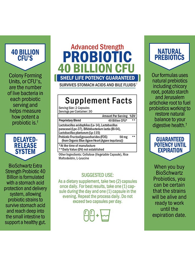 Advanced Strength Probiotic 40 Billion