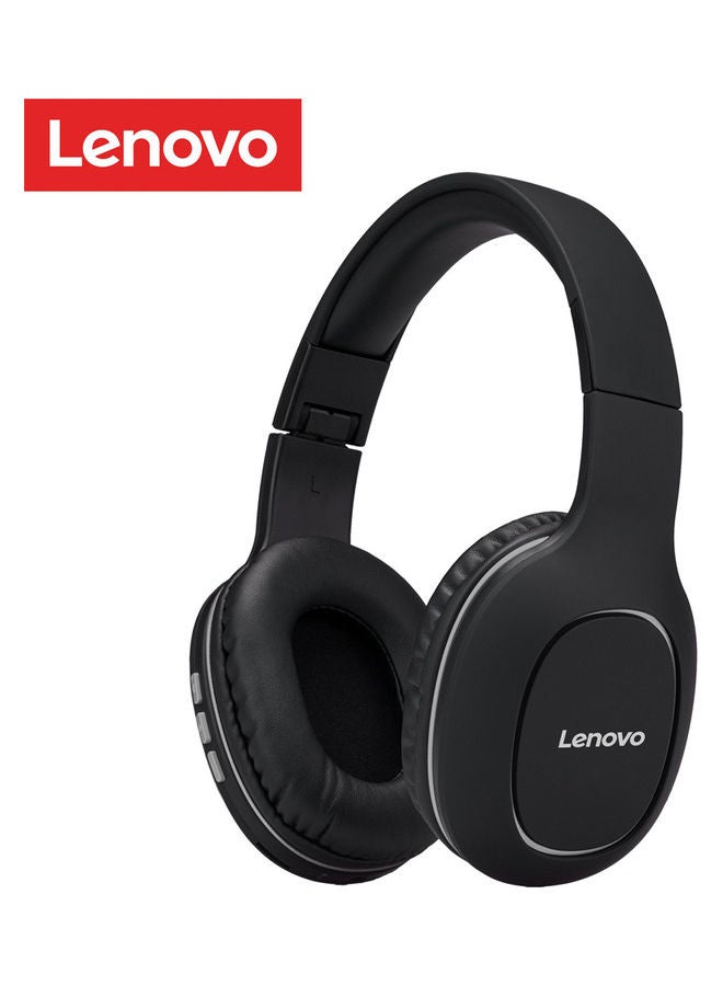 لينوفو سماعة رأس HD300 قابلة للطي وتغطي الأذن وتعمل بالبلوتوث أسود - Image 1