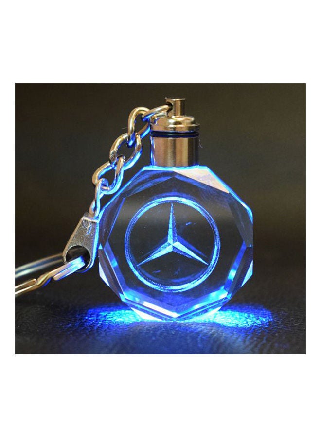 Mercedes Car Logo Keychain With Changing Color Light