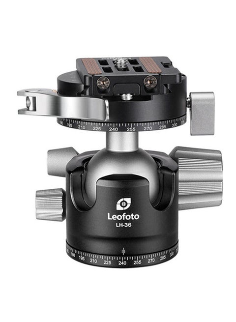 Low Profile Ball Head With Screw Knob Panning Clamp Black