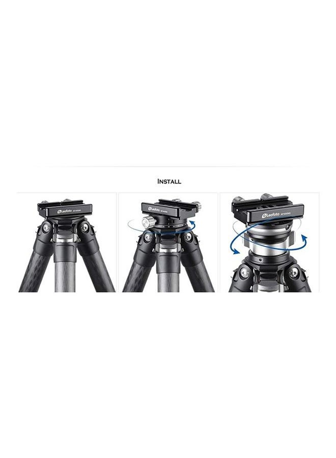 Leofoto Long Rail With Double Platform Mounted Black - Image 2