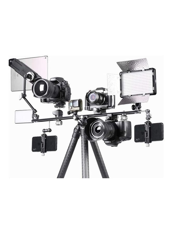 Leofoto Long Rail With Double Platform Mounted Black - Image 4