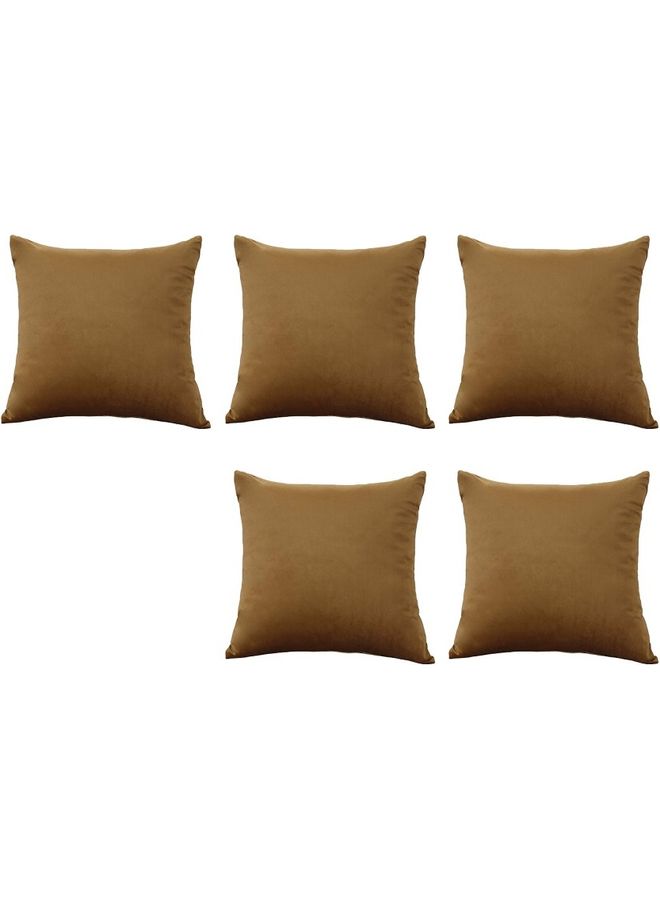 PENHALIGON'S 5-Piece Velvet Decorative Cushion Brown  - Image 1