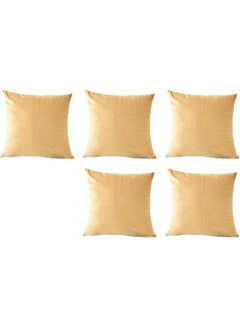 PENHALIGON'S 5-Piece Velvet Decorative Filled Cushion Yellow 30x30cm 