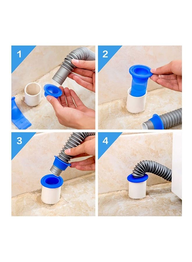 Shower Floor Backflow Preventer Sewer Deodorant Sealing Ring Bathtub Drain Blue 6 x 10cm  - Image 3