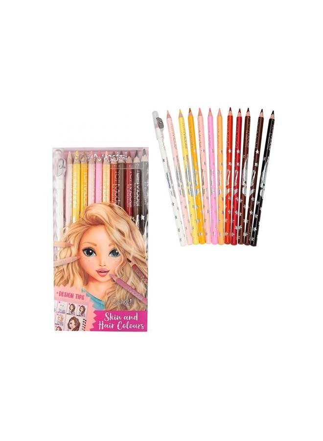 Top Model - Coloured Pencil Set (Skin And Hair Colours) Multicolour - Image 1