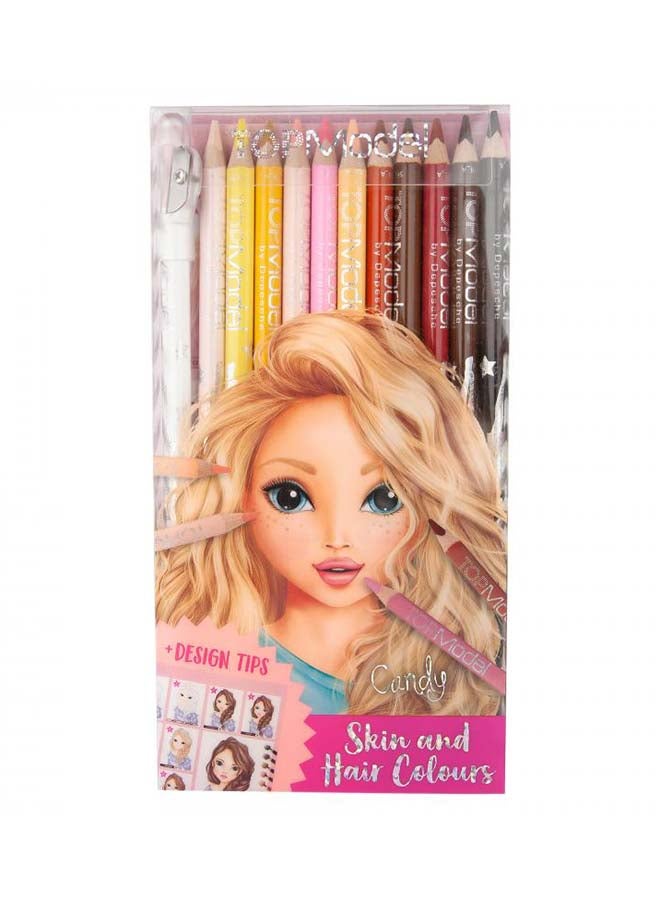 Top Model - Coloured Pencil Set (Skin And Hair Colours) Multicolour - Image 1