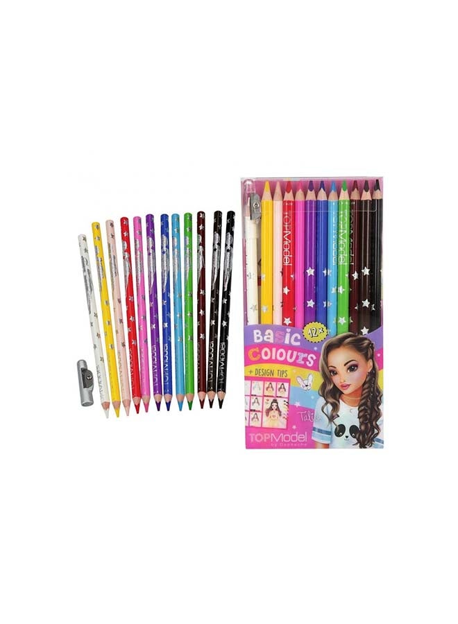 Top Model Coloured Pencil, 12 Colours Multicolour - Image 1
