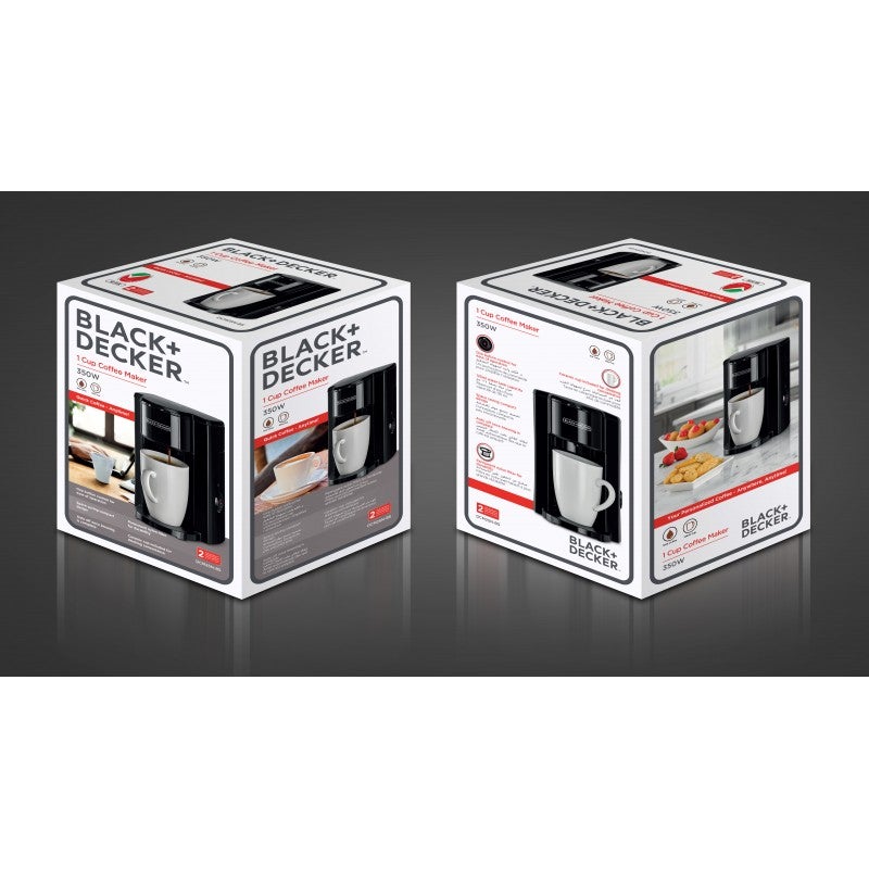 BLACK+DECKER ماكينة قهوة بلاك اند ديكر 125 ml 350 W DCM25N Black/White - Image 4