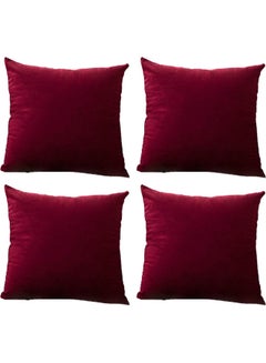 PENHALIGON'S 4-Piece Simple Velvet Decorative Cushion Red  - Image 1