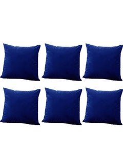 PENHALIGON'S 6-Piece Velvet Decorative Filled Cushion Blue 30x30cm 