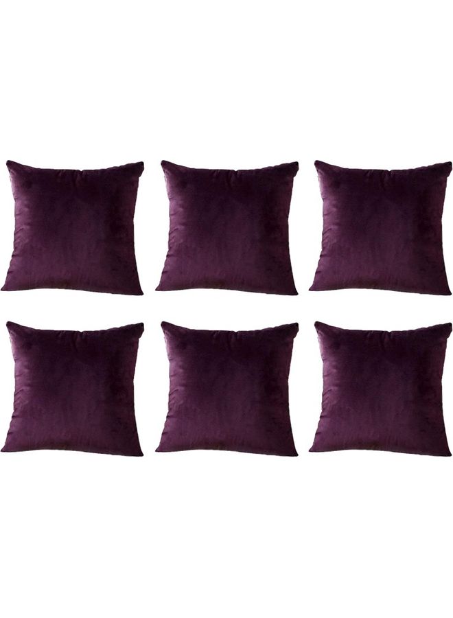 PENHALIGON'S 6-Piece Velvet Decorative Filled Cushion Purple  - Image 1